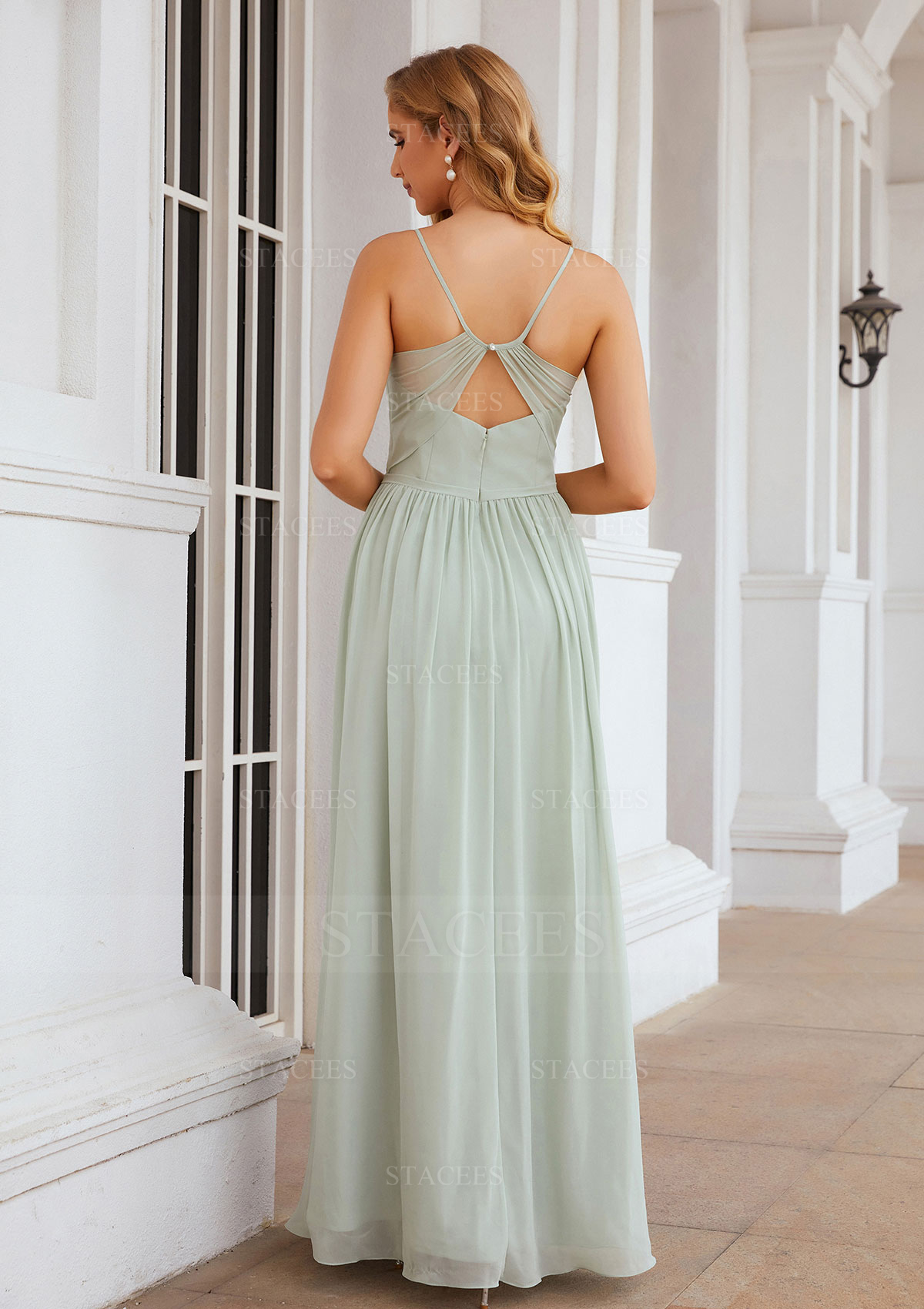 Chiffon pleated dress グレー Alecia Pleated Chiffon Maxi Dress | Phase Eight UK |