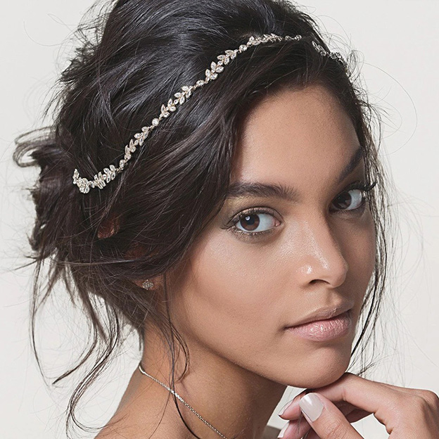 Alloy Rhinestone Ladies Headbands Headpieces With Czech Stones
