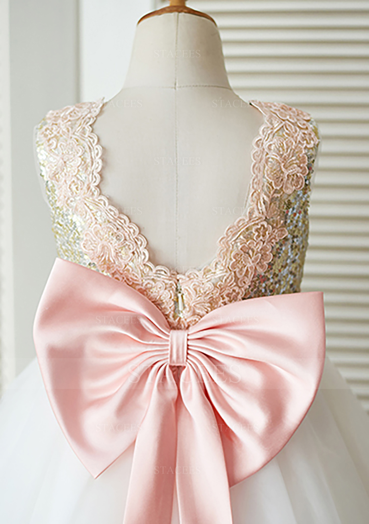 最終値下げです！FLOWER BALLOON TULLE Bateau A-Line/Princess Long/Floor-Length Organza Flower Girl