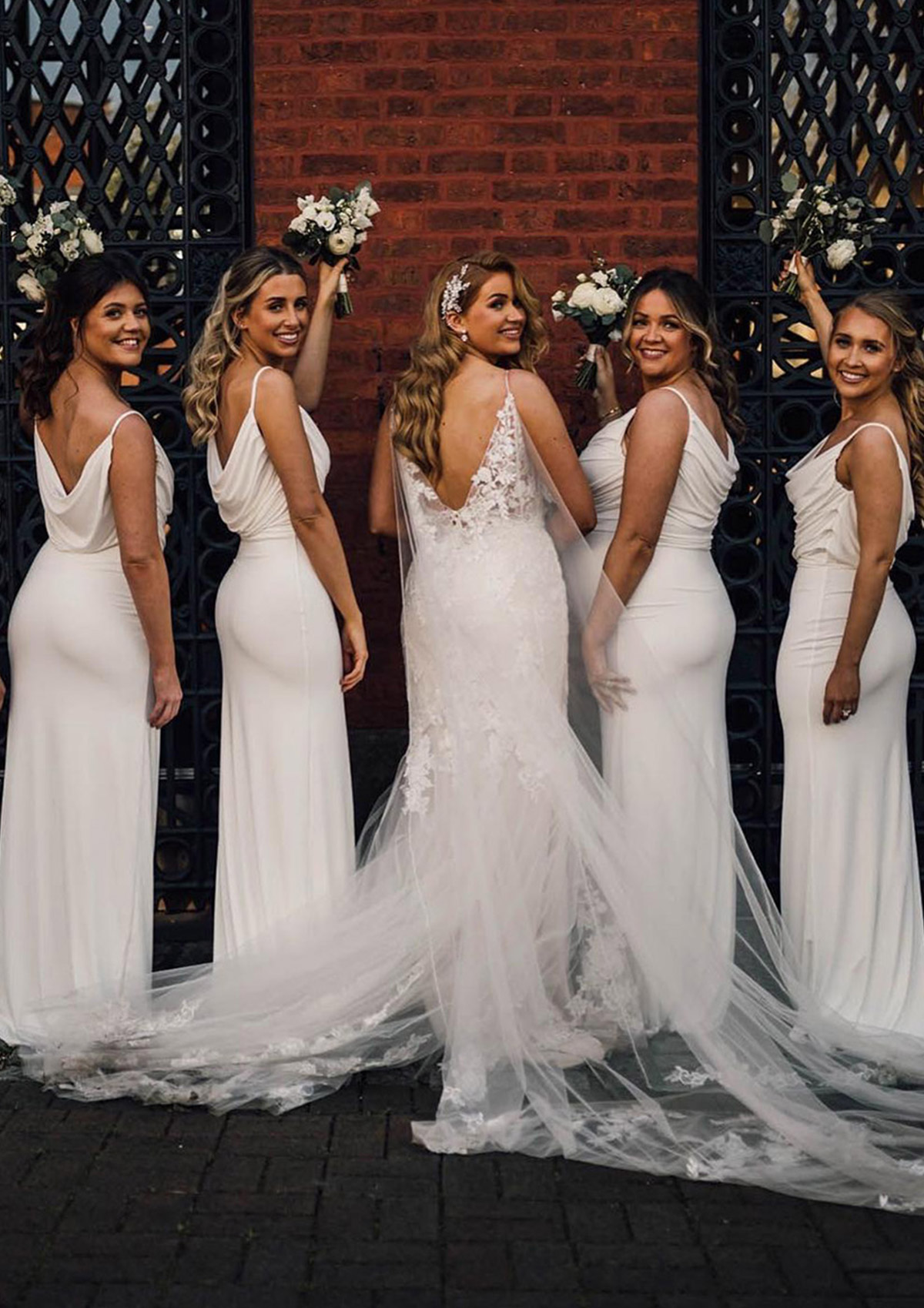 Sheath/Column Cowl Neck Spaghetti Straps Long/Floor-Length Jersey Bridesmaid  Dress With Pleated - Bridesmaid Dresses - Stacees