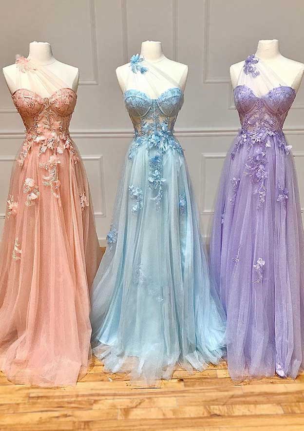 Strapless A-line Tulle Prom Dress,Chic Evening Dress main image 0