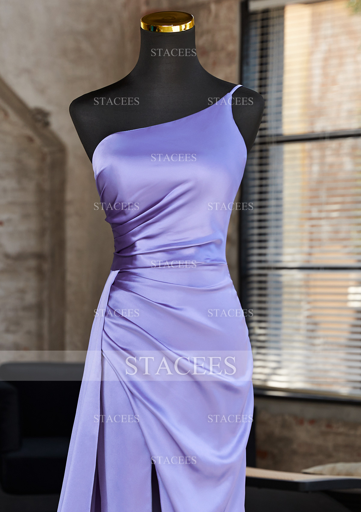 knee length dresses for ladies Baltic Born Womens Vara Satin Maxi Wrap Dress | Lilac