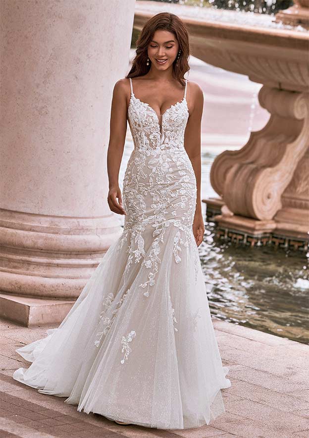 chinese dress ladies Sophia Tolli satin Wedding Dress lace mermaid trumpet ball gown main image 0