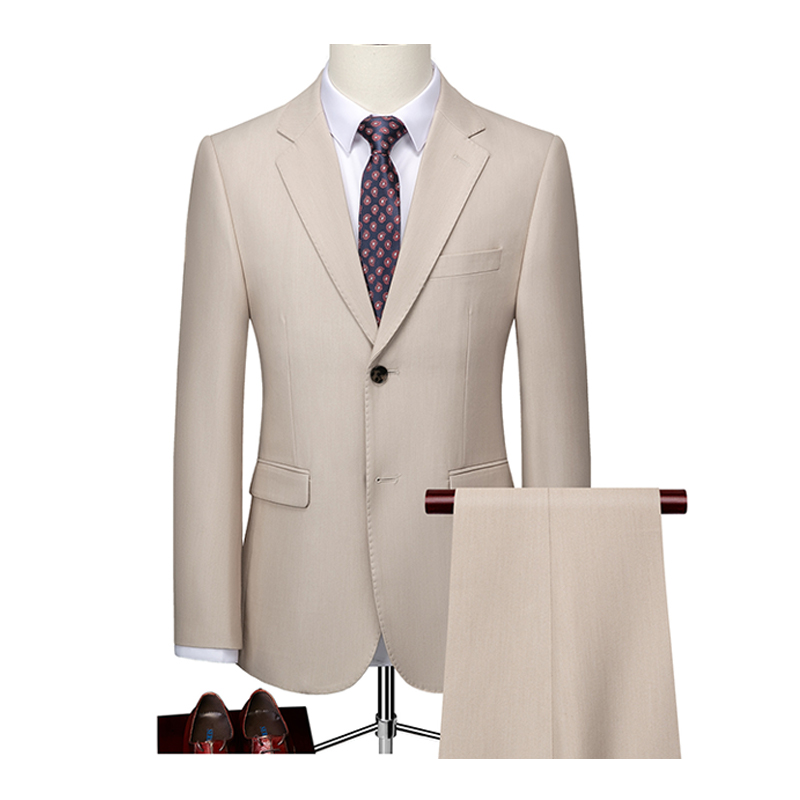 Notch Lapel 2 Piece Single Breasted Men's Wedding Suit 