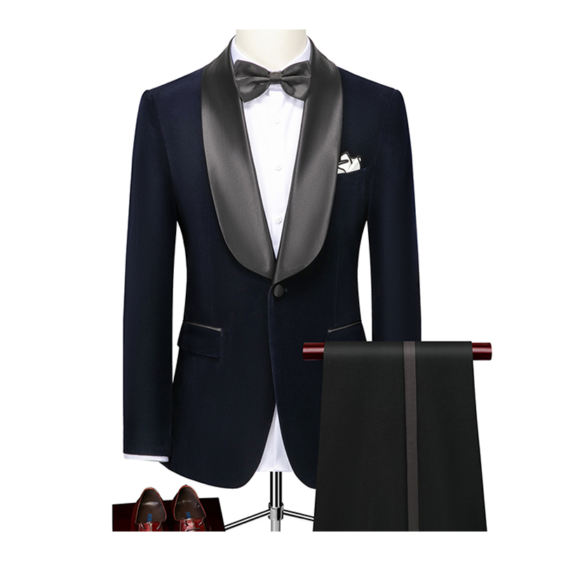 Shawl Lapel 2 Piece Single Breasted Men's Wedding Suit 