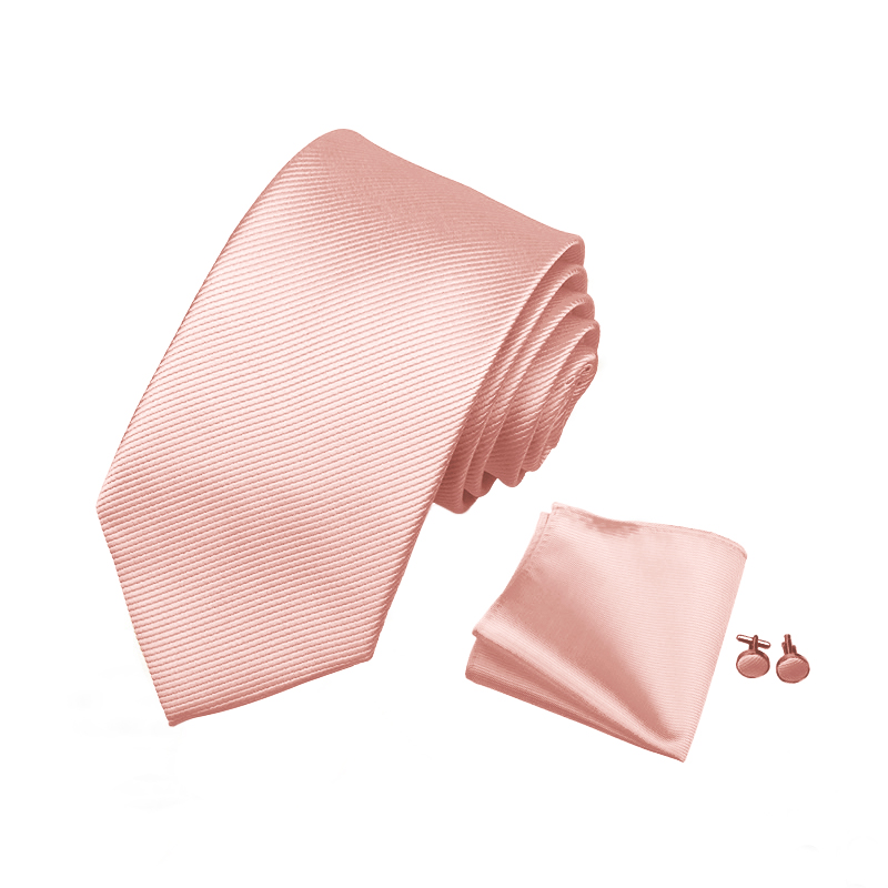 Solid Men's Polyester 3-Piece Tie Set 