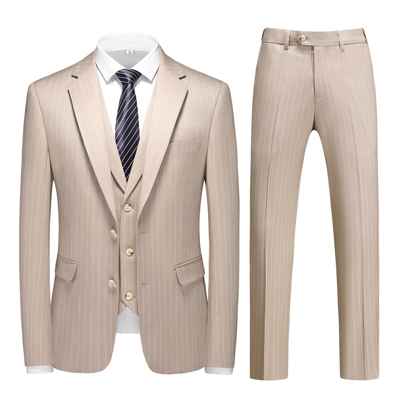 Notch Lapel 3 Piece Single Breasted Men's Wedding Suit