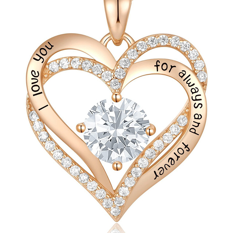 Sweet Romantic Necklace with Cubic Zirconia