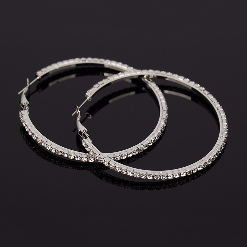 Luxurious Shining Women's Alloy Earrings with Rhinestone