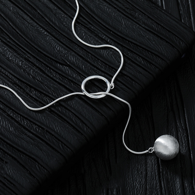 Romantic Simple Female Silver Plated Necklace