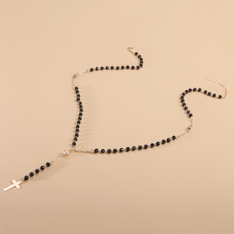 Charming Chic Ladies' Cross Alloy Necklace with Crystal