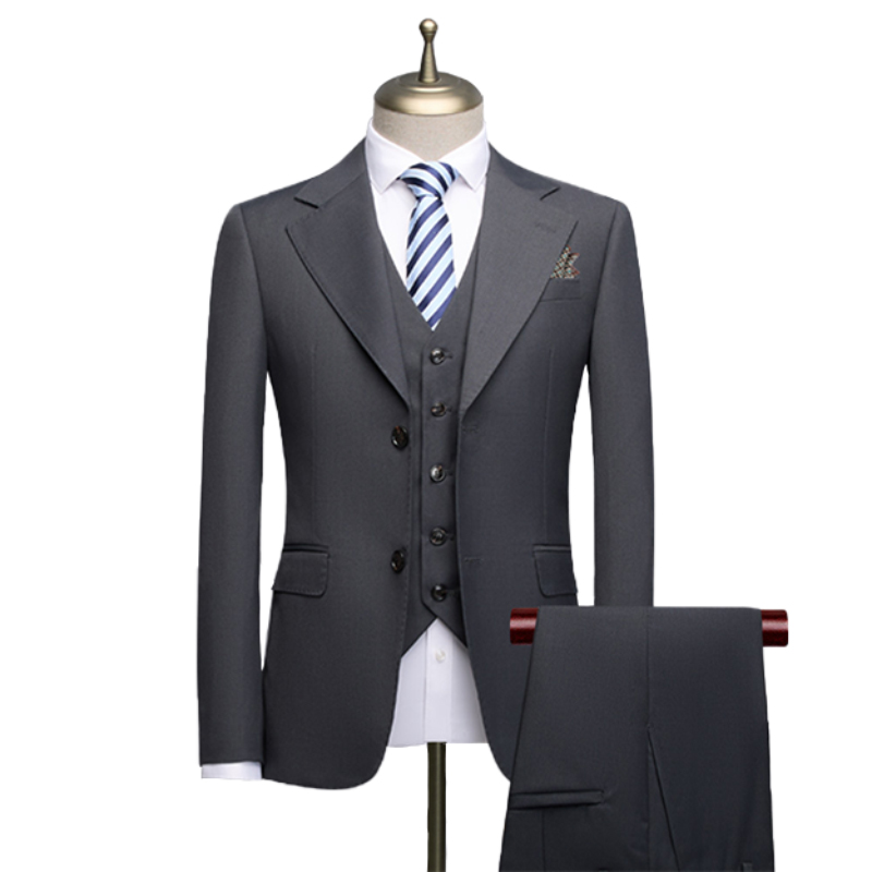 Notch Lapel 3 Piece Single Breasted Men's Wedding Suit