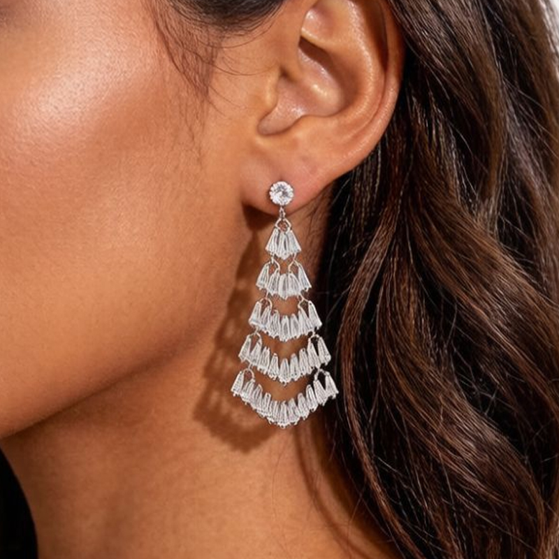 Charming Chic Girls' Copper Earrings with Cubic Zirconia