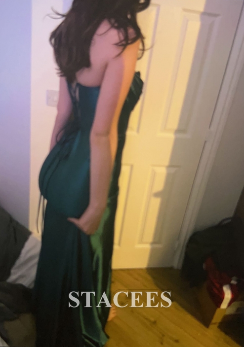 Sheath/Column Sweetheart Sleeveless Sweep Train Silk like Satin Prom Dresses  with Pleated Split - Prom Dresses - Stacees