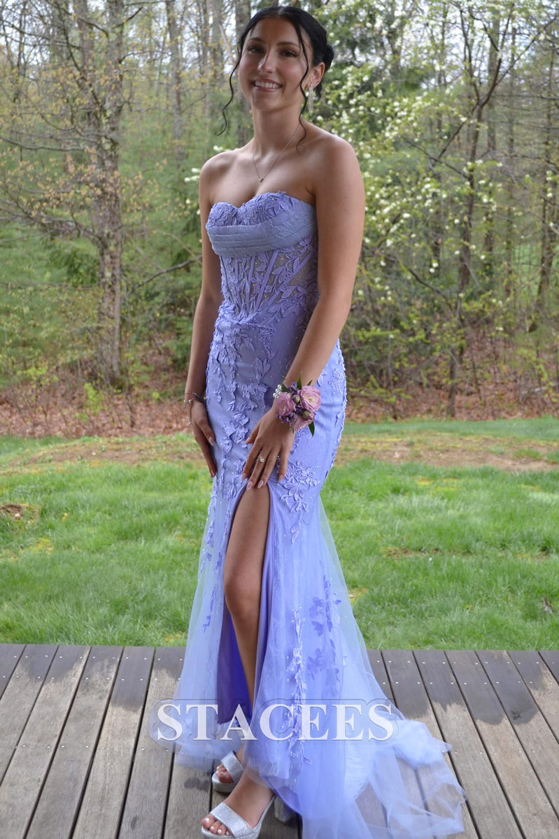 fitted applique sequin sleeveless corset slit prom dress Juliet JT2671S Fitted Long Formal Beaded Corset Glitter Prom Dress